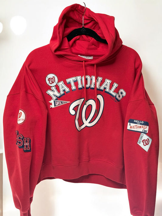 Washington Nationals Women’s Red Crop Top Sweatshirt – WEAR (2023, Size XL)