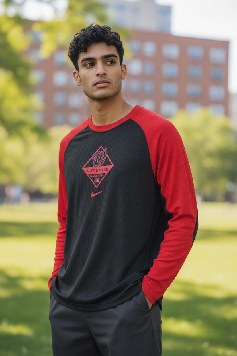 Washington Nationals Men’s Long Sleeve Dri-FIT Shirt – Nike (Size L)