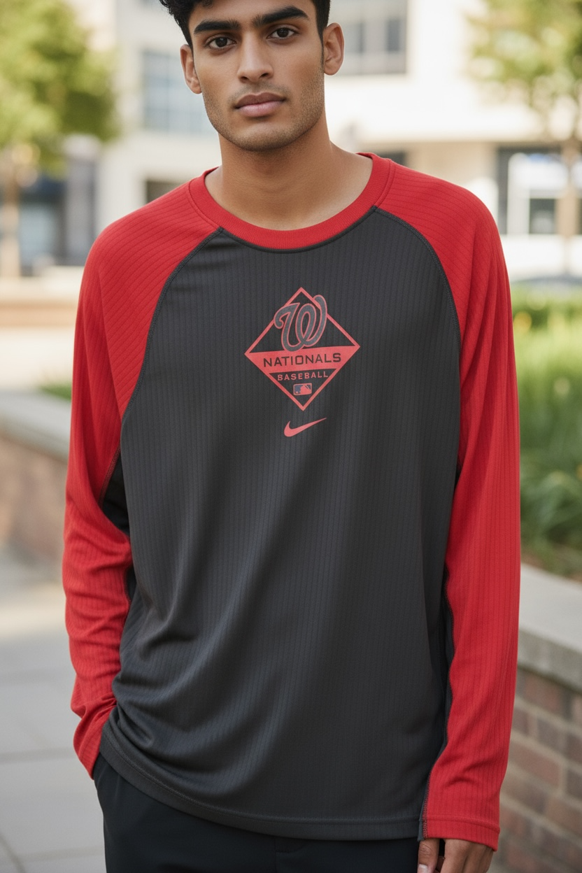 Washington Nationals Men’s Long Sleeve Dri-FIT Shirt – Nike (Size L)