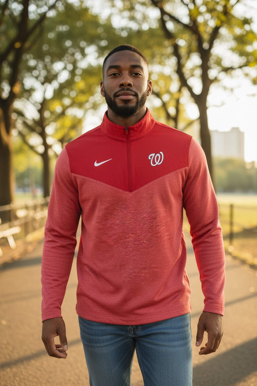 Washington Nationals Red Quarter-Zip Jacket – Nike (2024, Size XL)