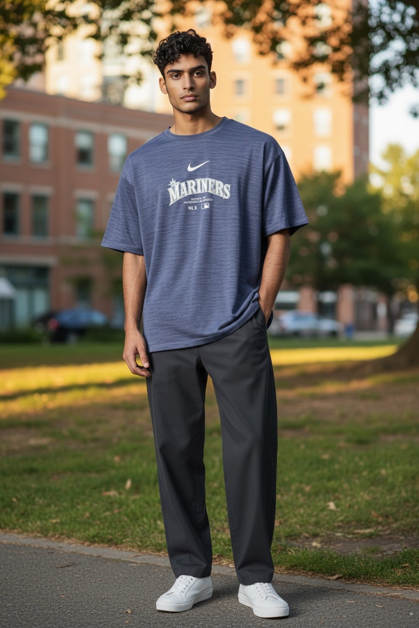 Seattle Mariners Nike Dri-FIT Shirt – Blue (Size L, Short Sleeve)