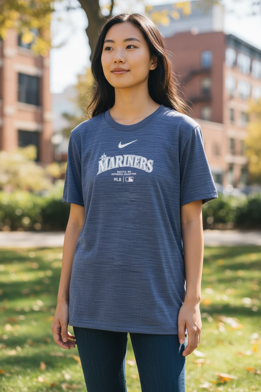 Seattle Mariners Nike Dri-FIT Shirt – Blue (Size L, Short Sleeve)