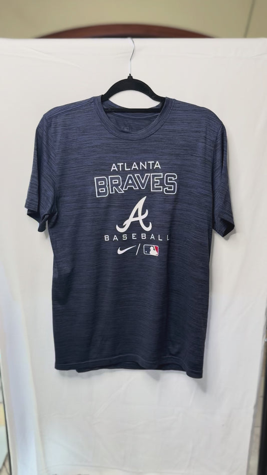 Atlanta Braves Nike Dri-FIT Shirt – Blue (Size M, Short Sleeve)
