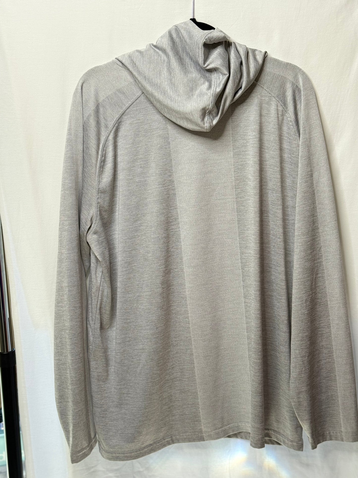 Washington Nationals “The District” Long Sleeve Hoodie Shirt – Majestic Dri-FIT (Gray, Size Large)