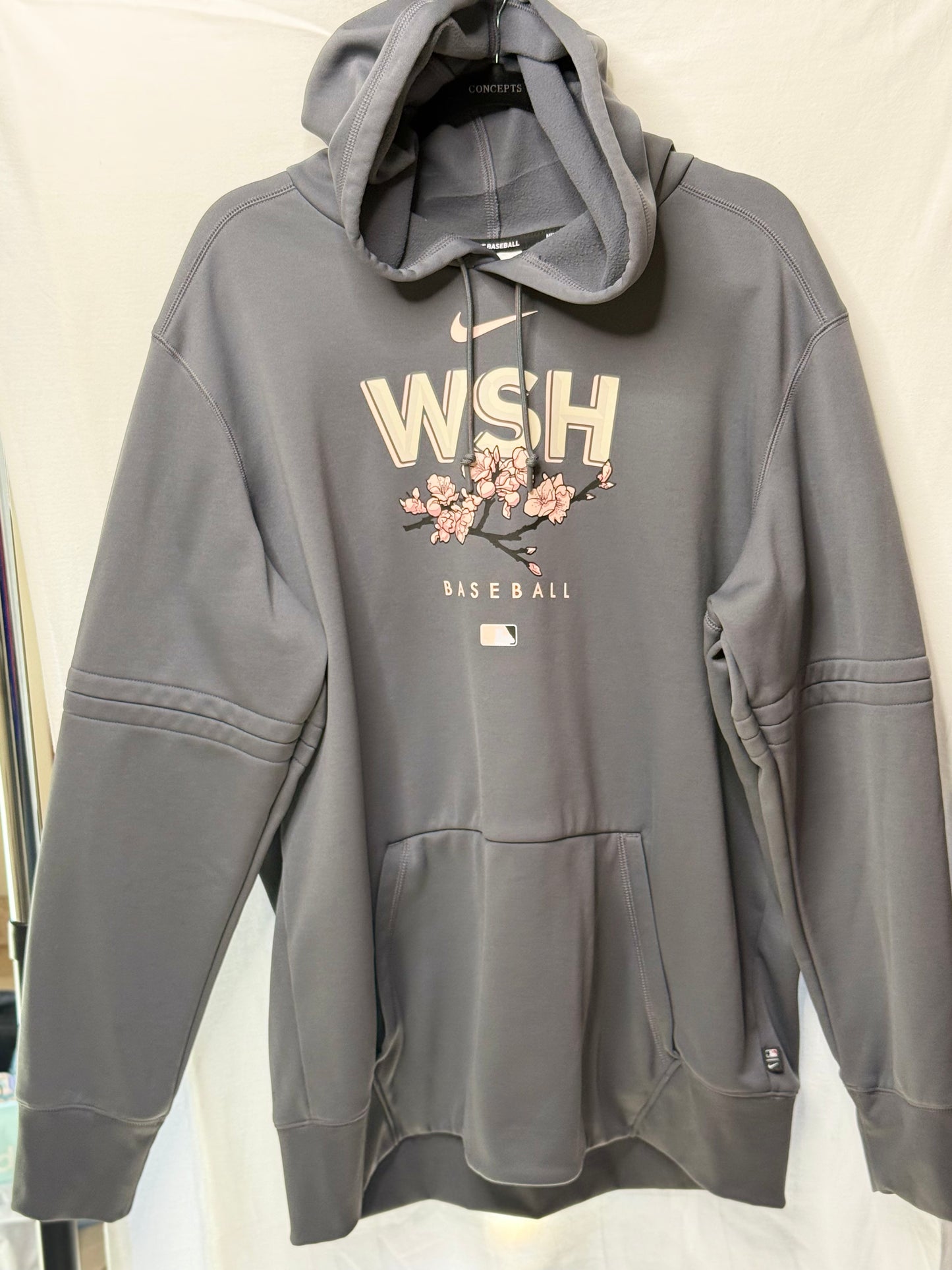 Washington Nationals Nike Dri-FIT Cherry Blossom Hoodie – Gray (Size XL)