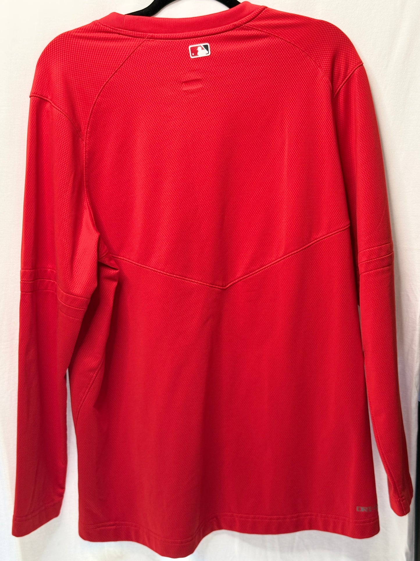 Washington Nationals Nike Dri-FIT Long Sleeve Shirt – Red (Size L, Embroidered Logo)