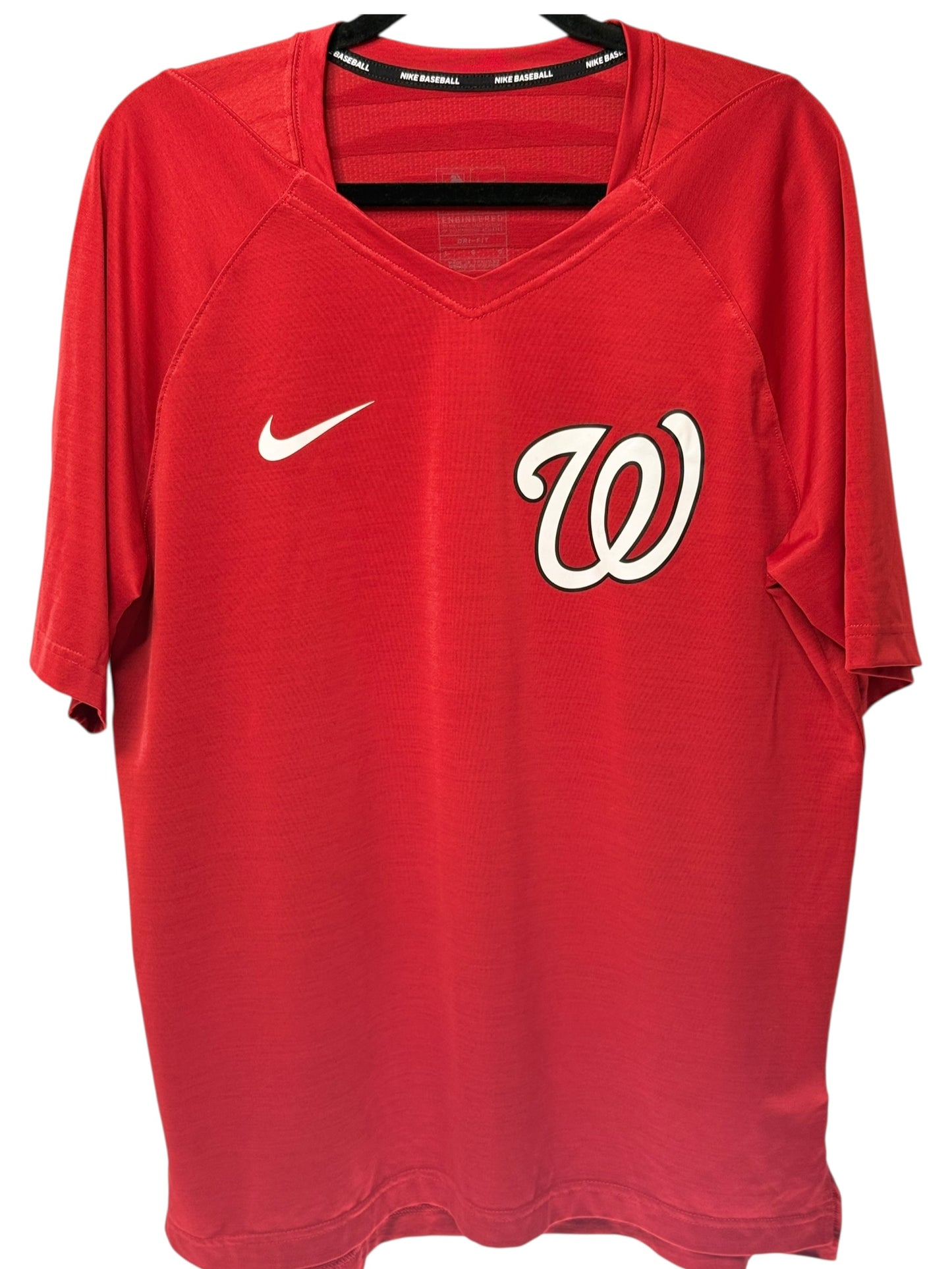 Washington Nationals Red Dri-FIT Baseball Shirt – Nike (Size L)