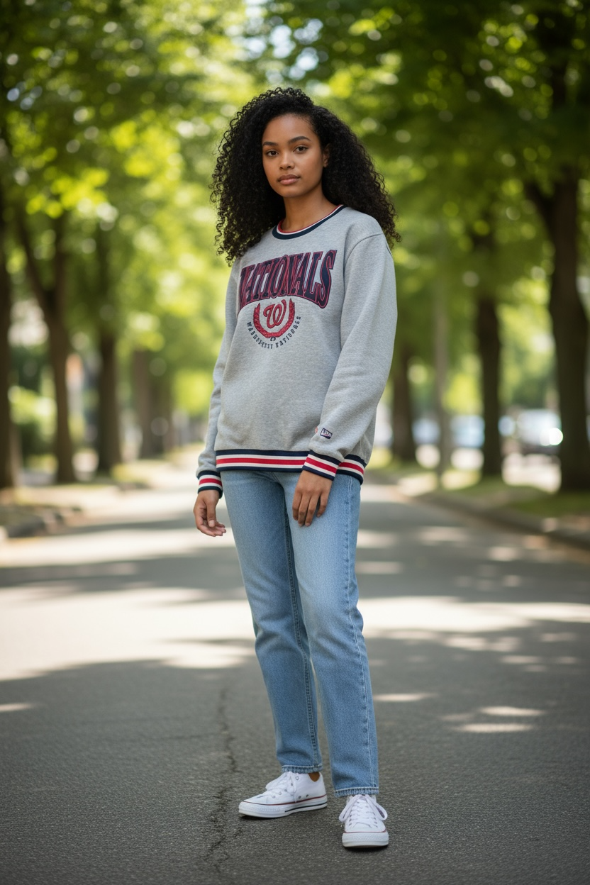 Washington Nationals Women’s Sweatshirt – New Era (2023, Size M)