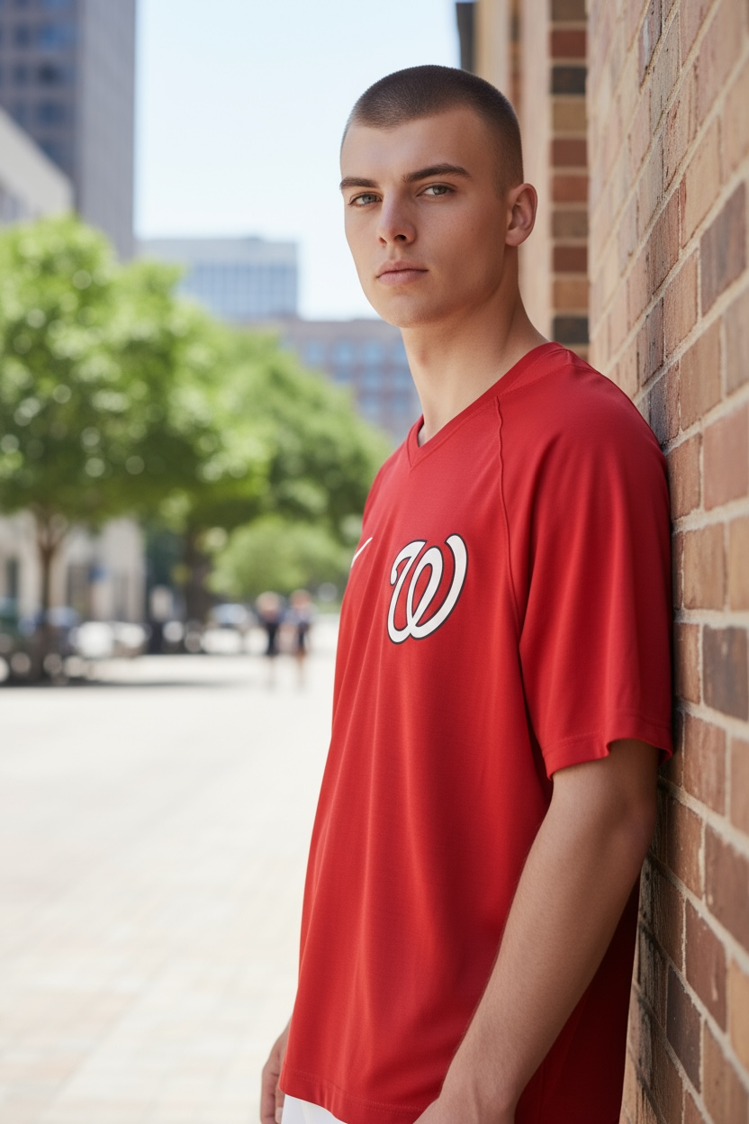 Washington Nationals Red Dri-FIT Baseball Shirt – Nike (Size L)