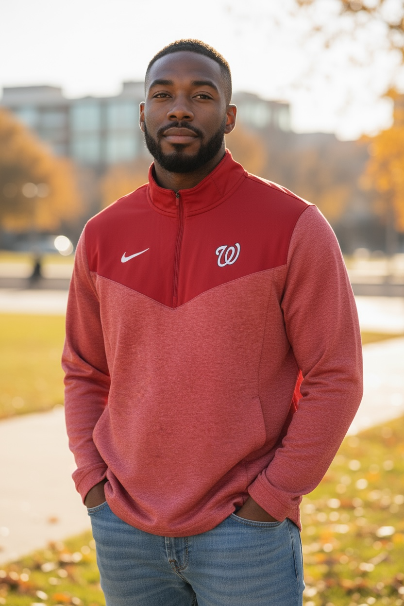 Washington Nationals Red Quarter-Zip Jacket – Nike (2024, Size XL)