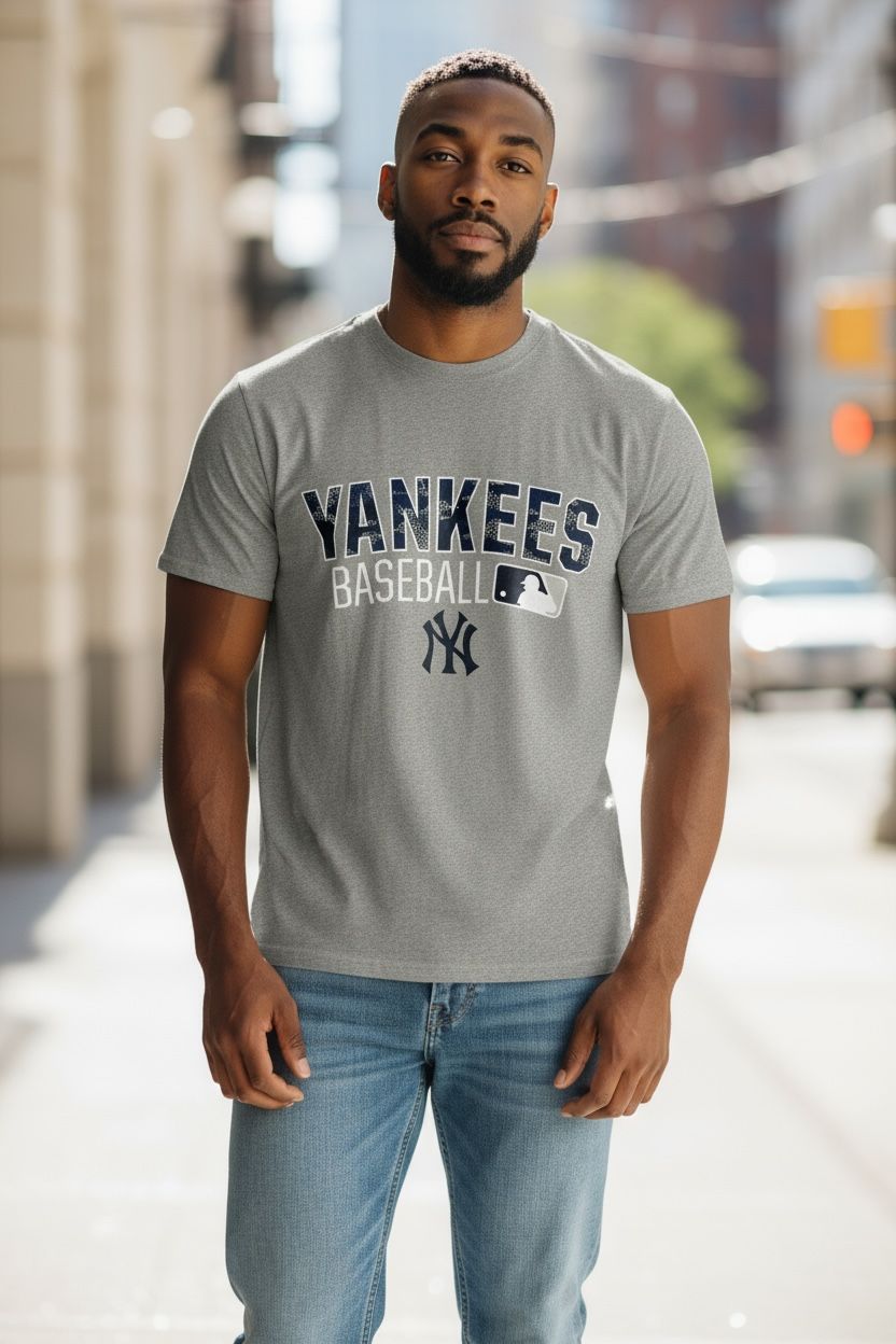 New York Yankees Nike Dri-FIT Shirt – Gray (Size L, Short Sleeve)