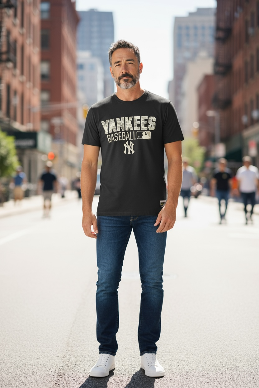 New York Yankees Nike Dri-FIT Shirt – Navy Blue (Size L, Short Sleeve)