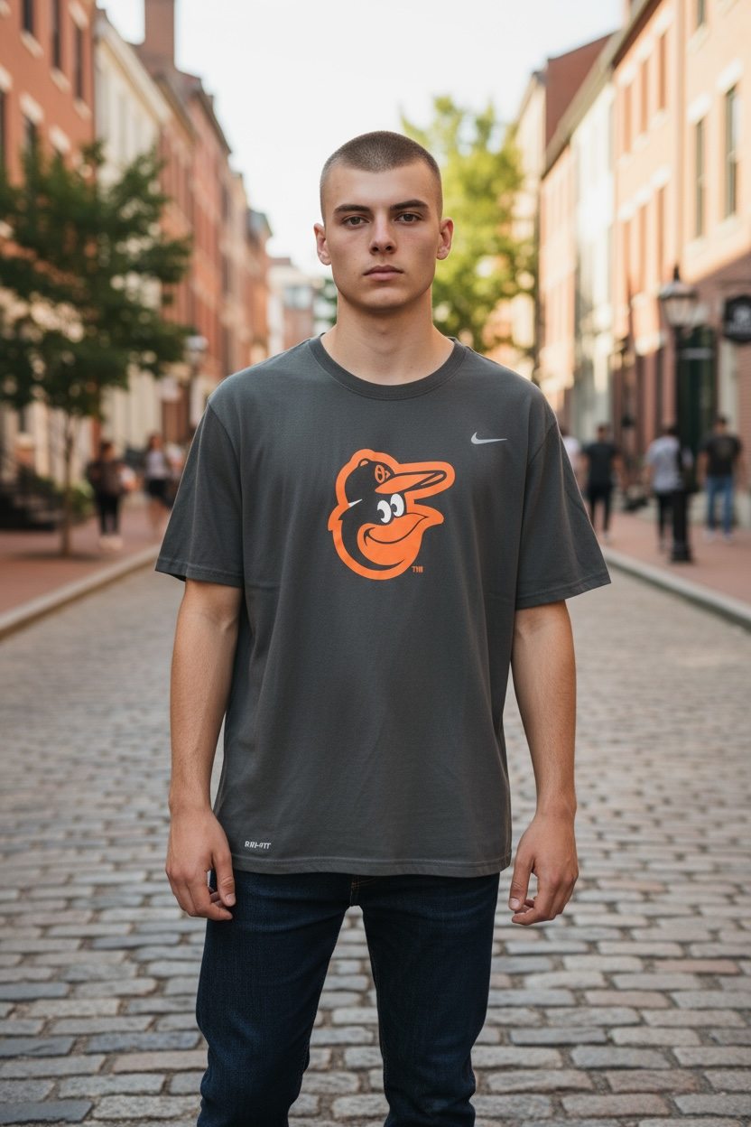 Baltimore Orioles Nike Dri-FIT Shirt – Black (Size L, Short Sleeve)